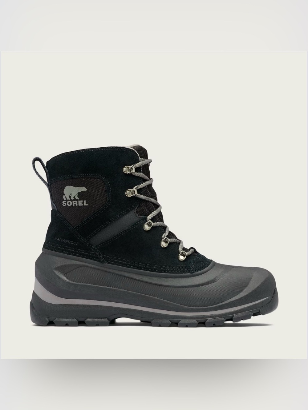 Sorel Men's Buxton Lace Black Quarry Waterproof Winter Boot